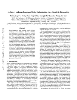 A Survey on Large Language Model Hallucination via a Creativity
  Perspective
