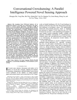 Conversational Crowdsensing: A Parallel Intelligence Powered Novel
  Sensing Approach