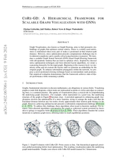 CoRe-GD: A Hierarchical Framework for Scalable Graph Visualization with
  GNNs
