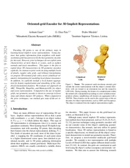 Oriented-grid Encoder for 3D Implicit Representations