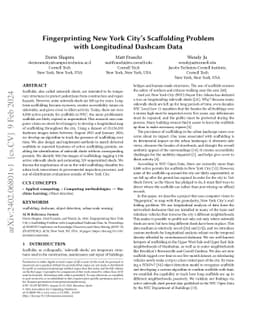 Fingerprinting New York City's Scaffolding Problem with Longitudinal
  Dashcam Data