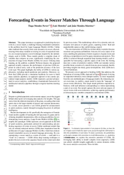 Forecasting Events in Soccer Matches Through Language