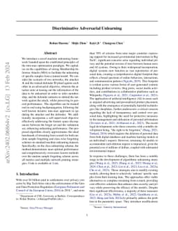 Discriminative Adversarial Unlearning