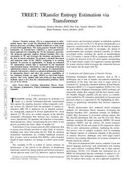 TREET: TRansfer Entropy Estimation via Transformers