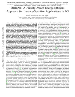 ORIENT: A Priority-Aware Energy-Efficient Approach for Latency-Sensitive
  Applications in 6G