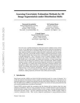 Assessing Uncertainty Estimation Methods for 3D Image Segmentation under
  Distribution Shifts