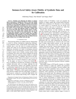 Instance-Level Safety-Aware Fidelity of Synthetic Data and Its
  Calibration