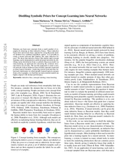 Distilling Symbolic Priors for Concept Learning into Neural Networks