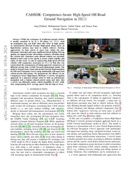 CAHSOR: Competence-Aware High-Speed Off-Road Ground Navigation in SE(3)