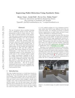 Improving Pallet Detection Using Synthetic Data