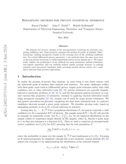 Resampling methods for private statistical inference