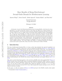 More Benefits of Being Distributional: Second-Order Bounds for
  Reinforcement Learning