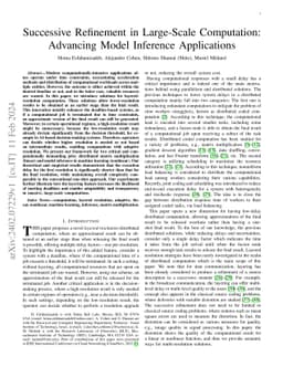 Successive Refinement in Large-Scale Computation: Advancing Model
  Inference Applications
