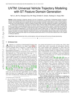 UVTM: Universal Vehicle Trajectory Modeling with ST Feature Domain Generation