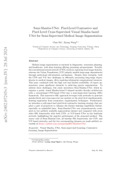Semi-Mamba-UNet: Pixel-Level Contrastive and Pixel-Level
  Cross-Supervised Visual Mamba-based UNet for Semi-Supervised Medical Image
  Segmentation