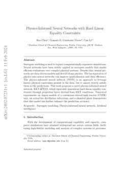 Physics-Informed Neural Networks with Hard Linear Equality Constraints