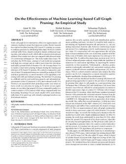 On the Effectiveness of Machine Learning-based Call Graph Pruning: An
  Empirical Study