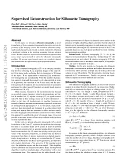 Supervised Reconstruction for Silhouette Tomography