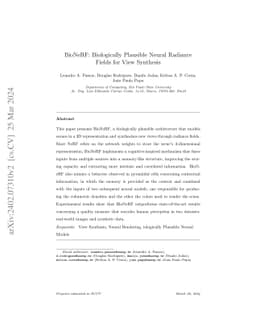 BioNeRF: Biologically Plausible Neural Radiance Fields for View
  Synthesis