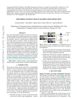 Exploring Saliency Bias in Manipulation Detection