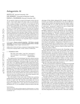 Antagonistic AI