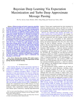Bayesian Deep Learning Via Expectation Maximization and Turbo Deep
  Approximate Message Passing