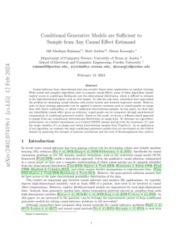 Conditional Generative Models are Sufficient to Sample from Any Causal
  Effect Estimand