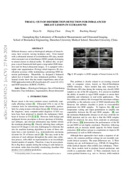 TriAug: Out-of-Distribution Detection for Imbalanced Breast Lesion in
  Ultrasound