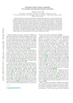 Cartesian atomic cluster expansion for machine learning interatomic
  potentials