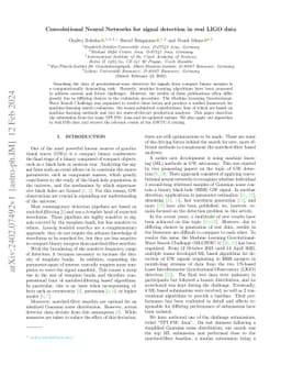 Convolutional Neural Networks for signal detection in real LIGO data