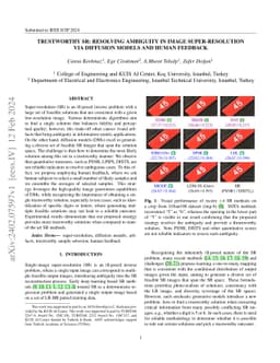 Trustworthy SR: Resolving Ambiguity in Image Super-resolution via
  Diffusion Models and Human Feedback