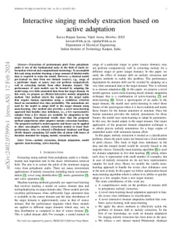 Interactive singing melody extraction based on active adaptation