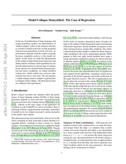 Model Collapse Demystified: The Case of Regression