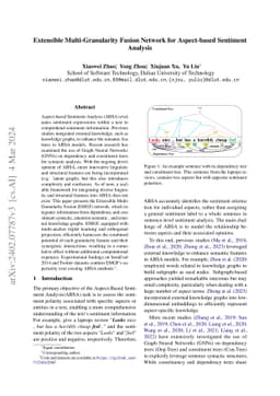 Extensible Multi-Granularity Fusion Network for Aspect-based Sentiment
  Analysis