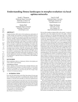 Understanding fitness landscapes in morpho-evolution via local optima
  networks