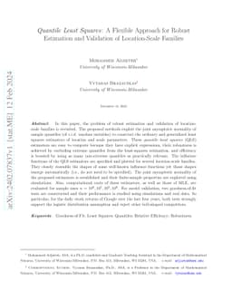 Quantile Least Squares: A Flexible Approach for Robust Estimation and
  Validation of Location-Scale Families