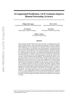 AI-Augmented Predictions: LLM Assistants Improve Human Forecasting
  Accuracy