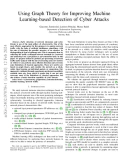 Using Graph Theory for Improving Machine Learning-based Detection of
  Cyber Attacks