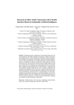 Research on Older Adults' Interaction with E-Health Interface Based on
  Explainable Artificial Intelligence