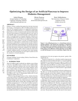 Optimizing the Design of an Artificial Pancreas to Improve Diabetes
  Management