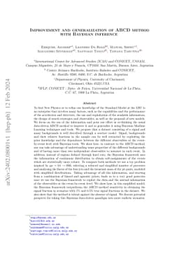 Improvement and generalization of ABCD method with Bayesian inference