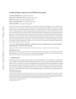 Careless Whisper: Speech-to-Text Hallucination Harms