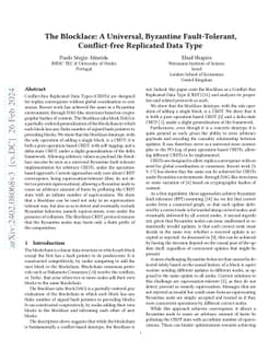 The Blocklace: A Universal, Byzantine Fault-Tolerant, Conflict-free
  Replicated Data Type