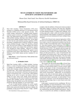 Multi-Attribute Vision Transformers are Efficient and Robust Learners