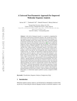 A Universal Non-Parametric Approach For Improved Molecular Sequence
  Analysis