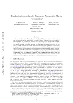 Randomized Algorithms for Symmetric Nonnegative Matrix Factorization