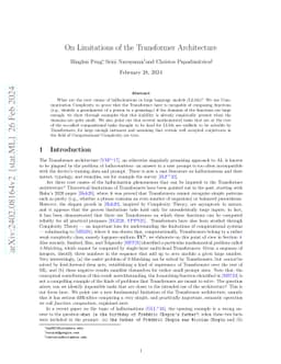 On Limitations of the Transformer Architecture