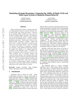 Simulating Human Strategic Behavior: Comparing Single and Multi-agent
  LLMs
