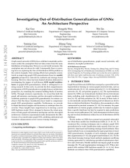 Investigating Out-of-Distribution Generalization of GNNs: An
  Architecture Perspective