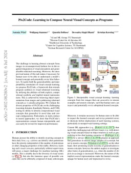 Pix2Code: Learning to Compose Neural Visual Concepts as Programs